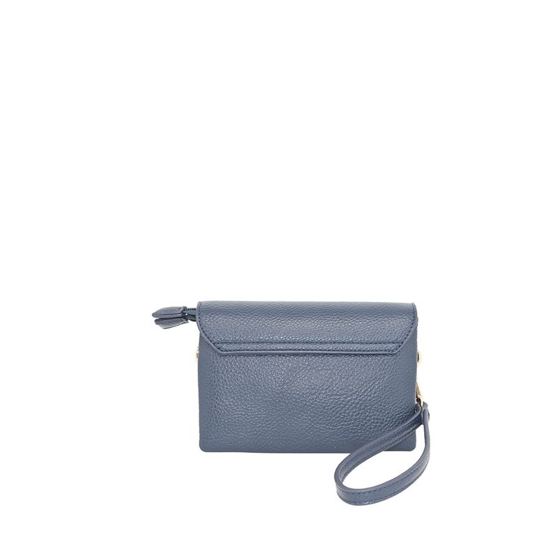 DANIELLE clutch marineblå i imitert skinn