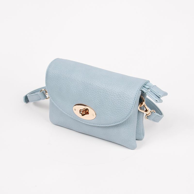 DANIELLE clutch blå pastel i imitert skinn