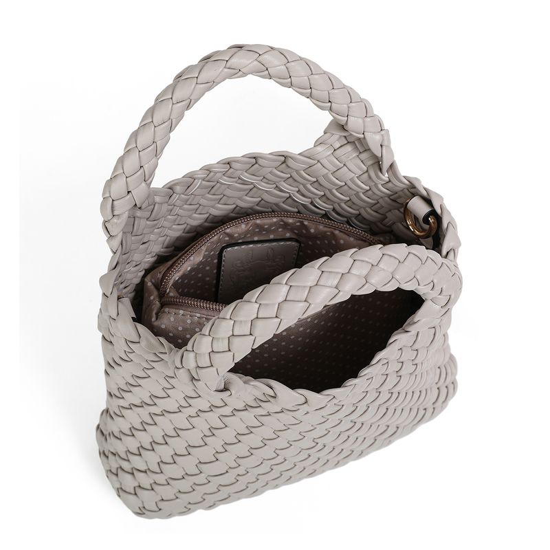 EDDA flettet miniveske - beige