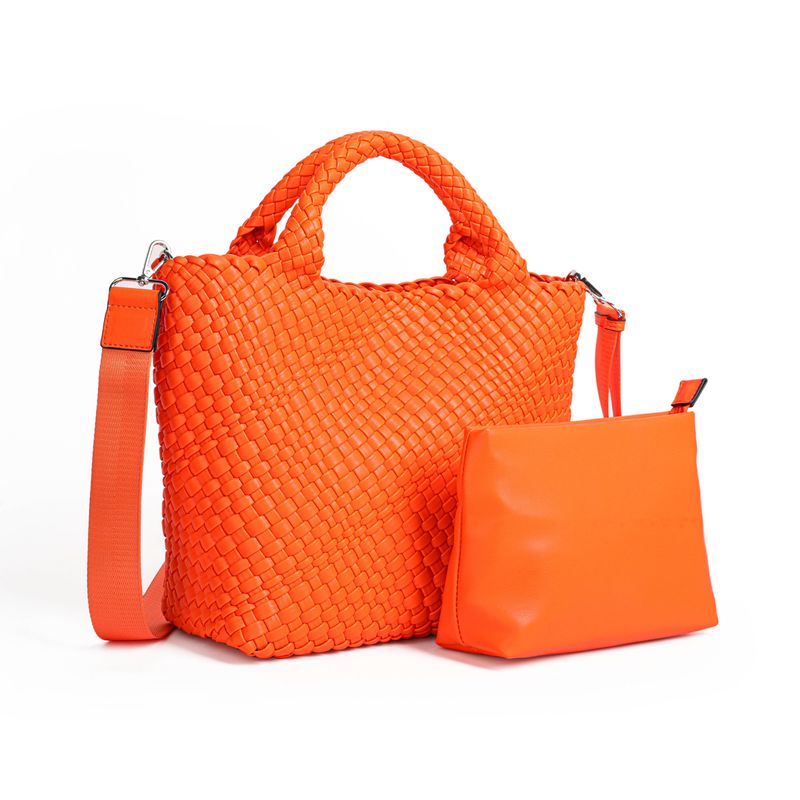 BILLIE flettet håndveske - orange