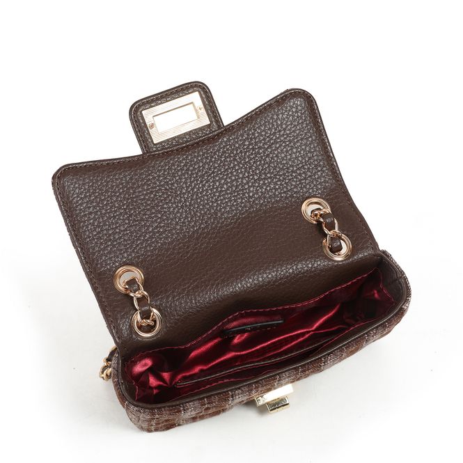 Huvudbild Evita liten clutch brunrutig