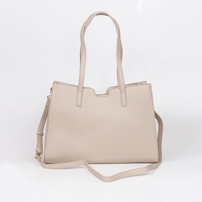 Huvudbild INE shopper - beige - rymlig väska i tidlös ...
