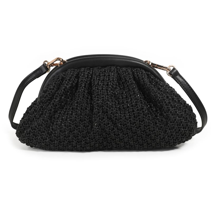 Idun flätad clutch - svart - elegant väska för vardag och fest