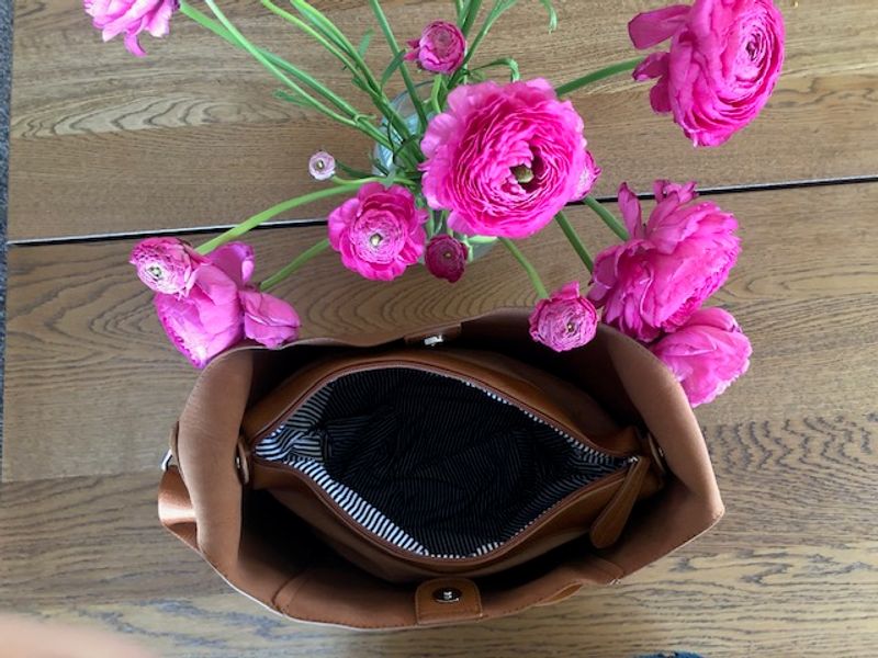 Anna stor crossbag - cognac