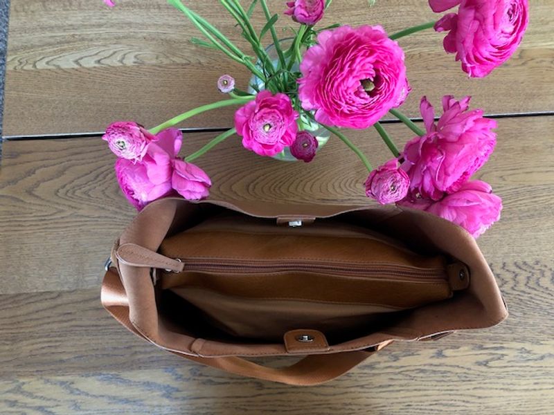 Anna stor crossbag - cognac
