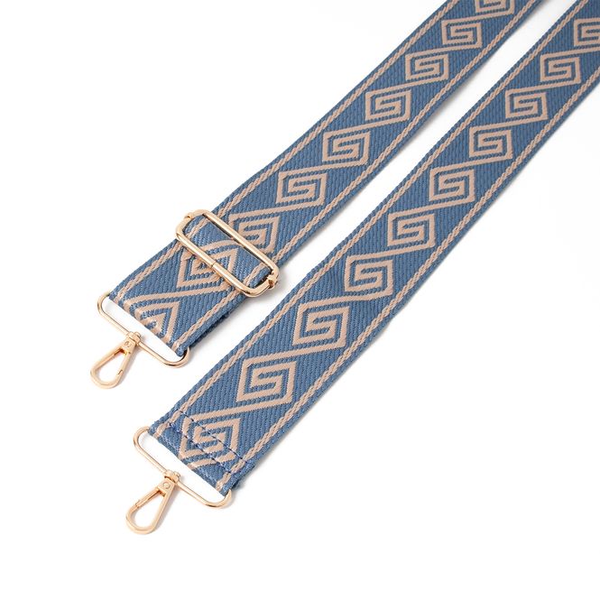 Hovedbilde Skulderrem gresk mønster - blå