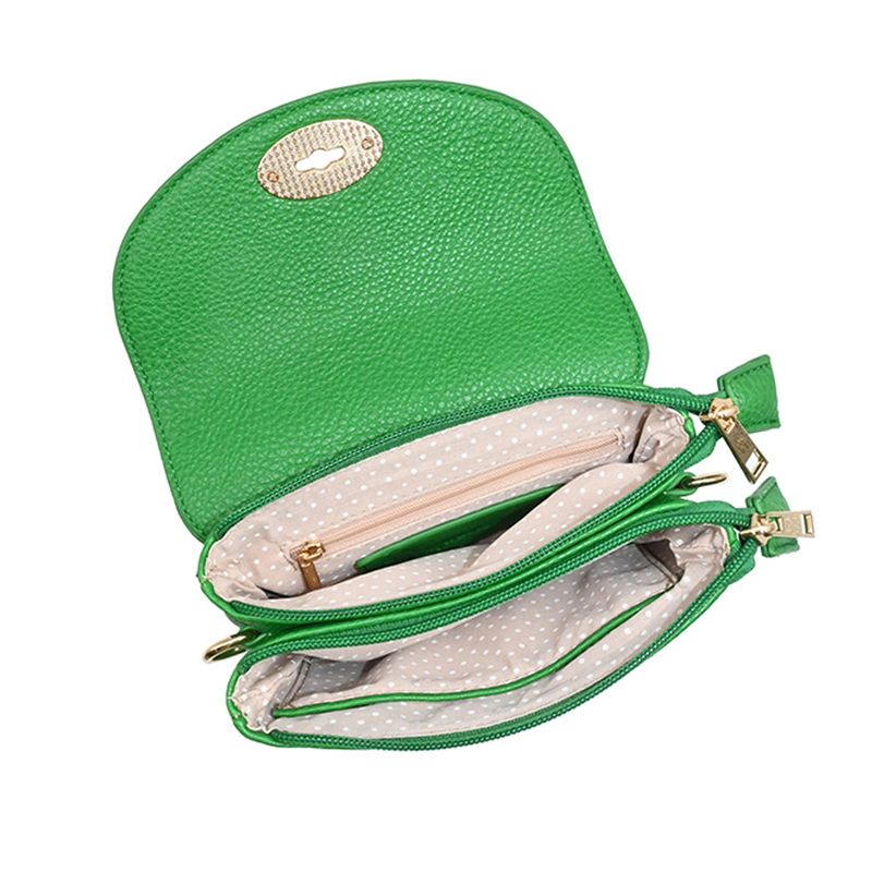 DANIELLE clutch sterk grønn i imitert skinn