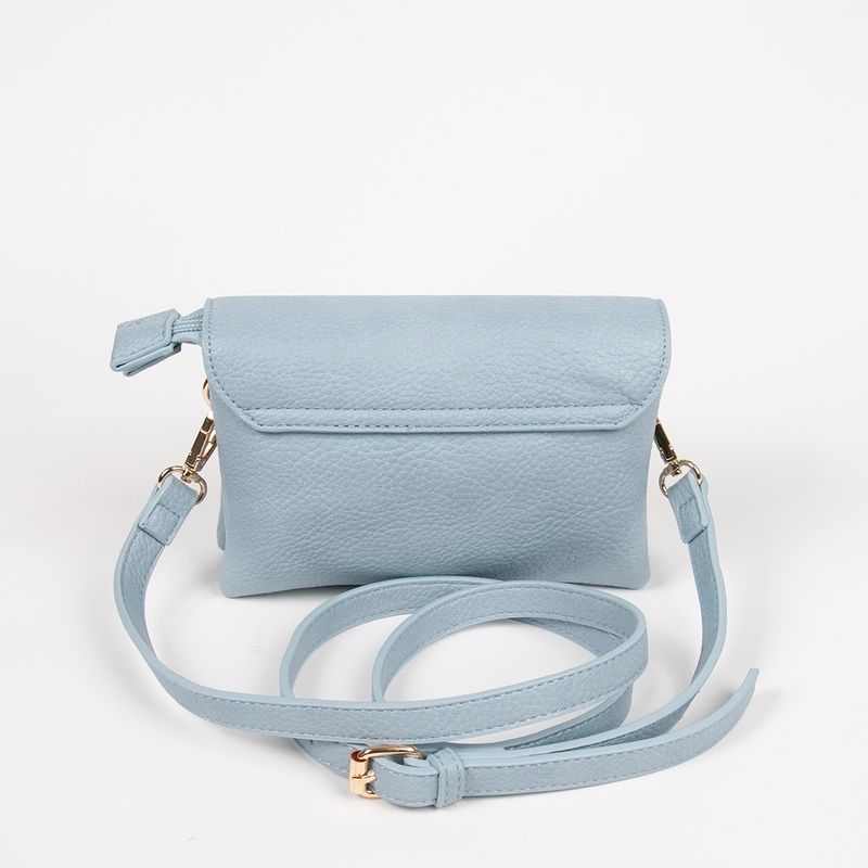 DANIELLE clutch blå pastel i imitert skinn