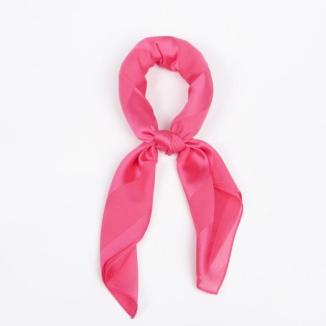 Hovedbilde Lite skjerf sterk rosa med ton-i-ton striper 70 x ...