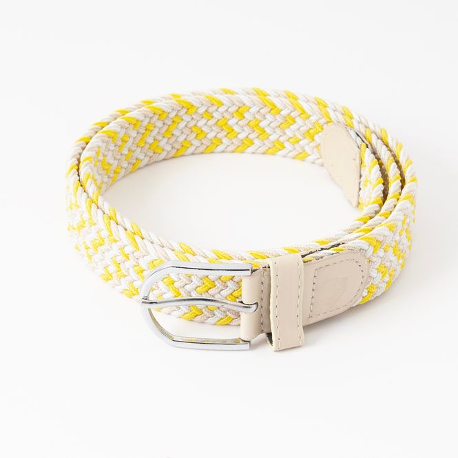 Hovedbilde Strikkbelte flerfarget, sølv - gul