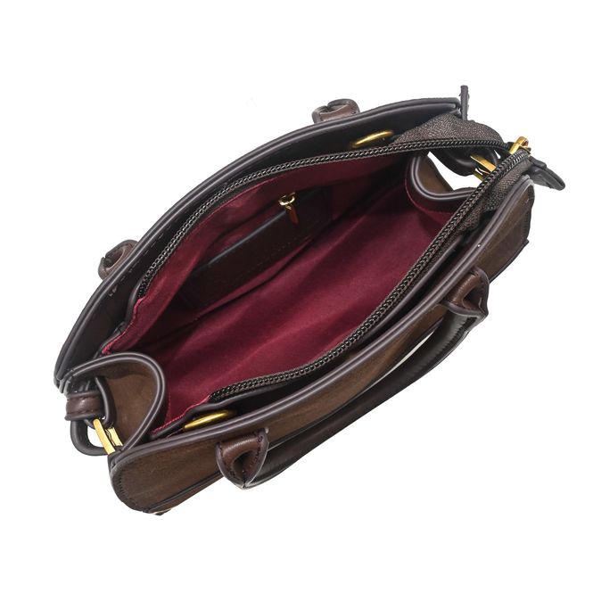 Hovedbilde KITTY liten bowler bag i imitert semsket skinn ...