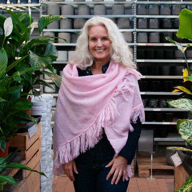 Hovedbilde Sjal i mohairmix - lys rosa