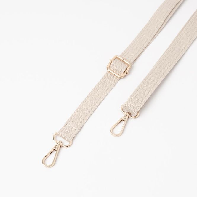 Hovedbilde Smal skulderrem beige - ensfarget veskereim med ...