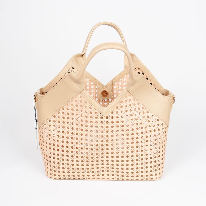 Hovedbilde Inez shopper - beige - romslig og lett veske