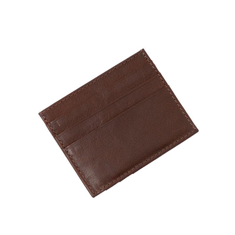 LEIA kortholder i skinn - brun