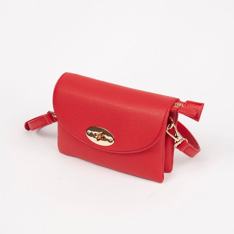 DANIELLE clutch rød i imitert skinn