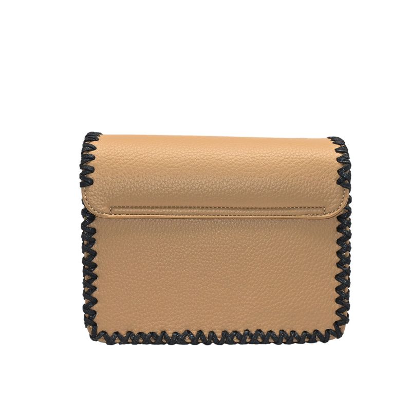 CAMILLE clutch med søm - cognac