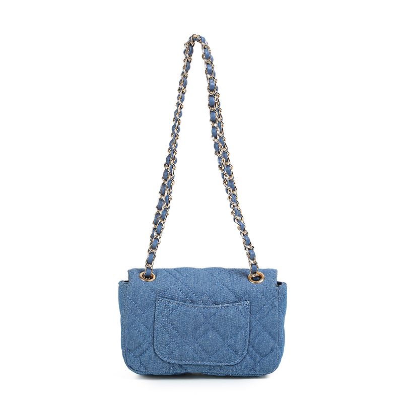 EVITA Liten clutch med lenke - Jeansblå