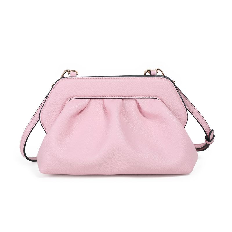 JOELLE portemone clutch/veske lys rosa - liten veske med skulderrem