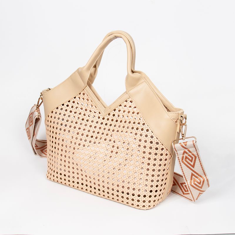 Inez shopper - beige - romslig og lett veske