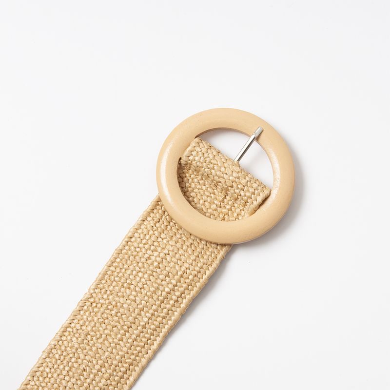 Elastikkbelte med trespenne - natur