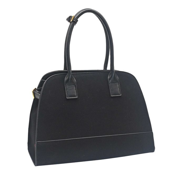 Hovedbilde KINE bowler bag i imitert semsket skinn svart