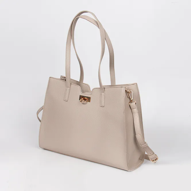Hovedbilde INE shopper - beige - romslig veske i tidløst ...