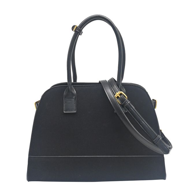 Hovedbilde KINE bowler bag i imitert semsket skinn svart