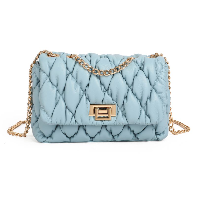 BAILEY chunky bubble clutch - lys blå