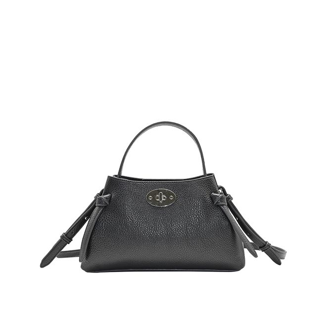 Hovedbilde Hermine Svart veske i imitert skinn med vri-lås - ...