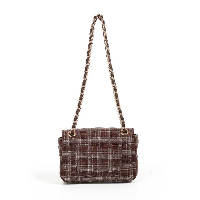Huvudbild Evita liten clutch brunrutig
