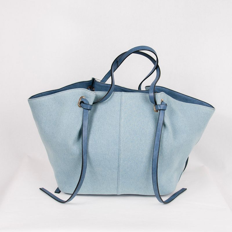 JOSEFINE stor shopper - jeansblå