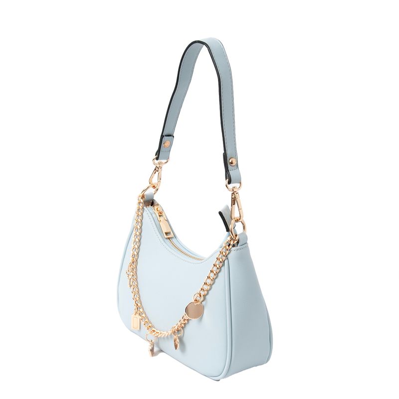 FIE Clutch med charmslenke - lys blå