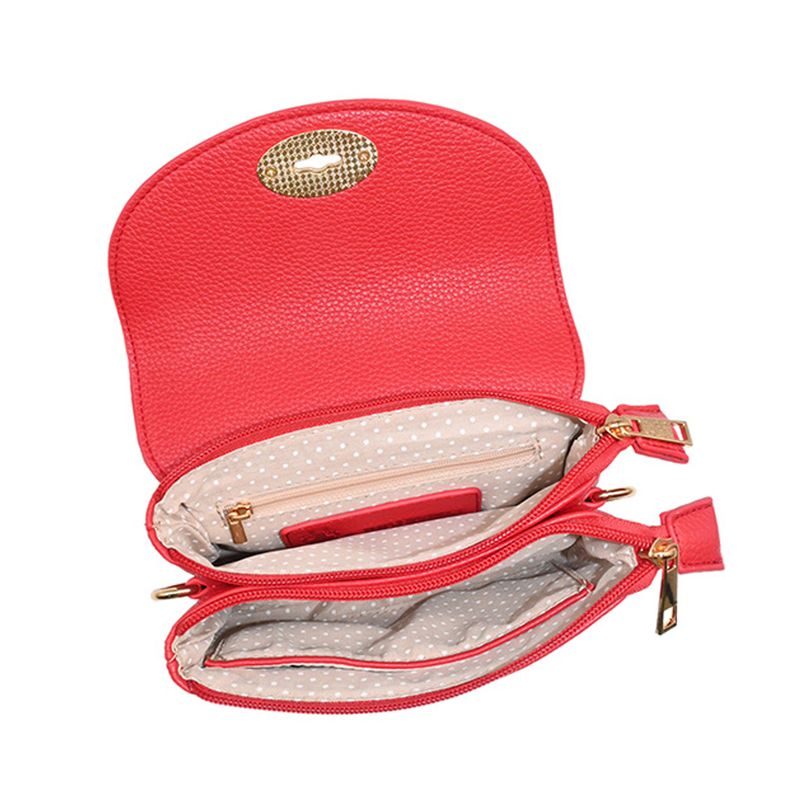 DANIELLE clutch rød i imitert skinn