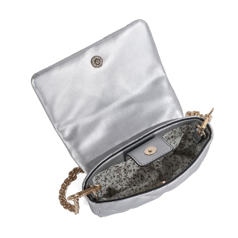 NANNA waffel mobilveske - sølvfarget