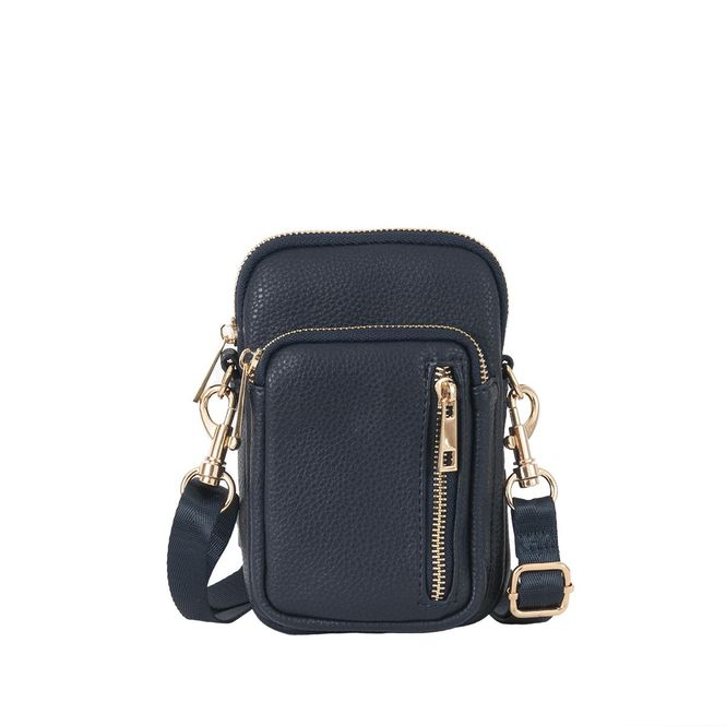 Hovedbilde IDA mobilbag med gullfarget detaljer - marine