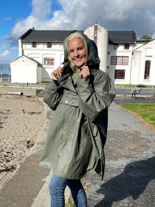 Hovedbilde Regnponcho - olivengrønn
