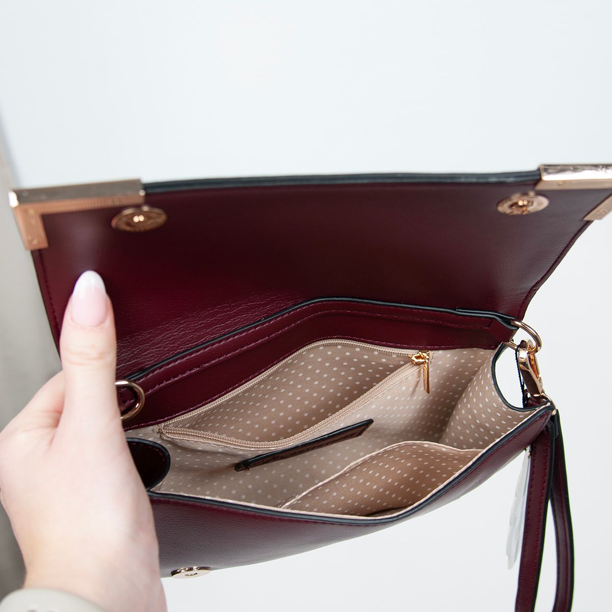 Happy party clutch - burgunder