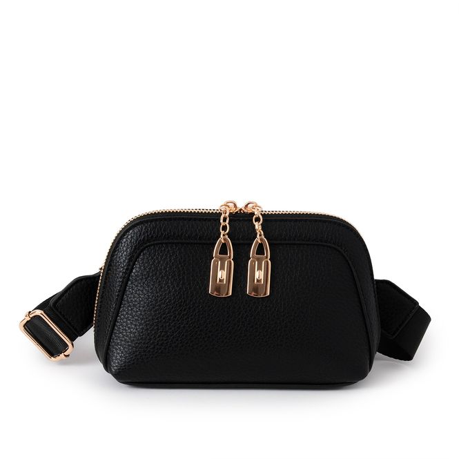 Hovedbilde GLORIA clutch veske - svart imitert skinn