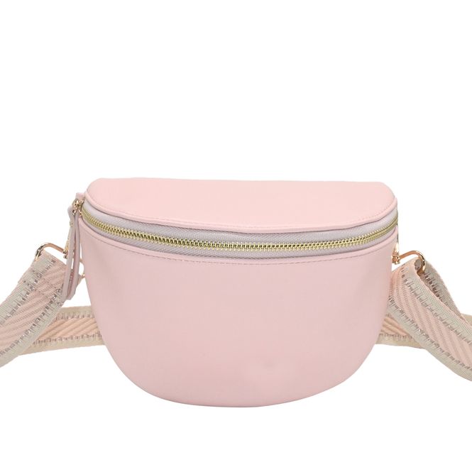 Hovedbilde PEPPER bumbag med mønstret rem - lys rosa