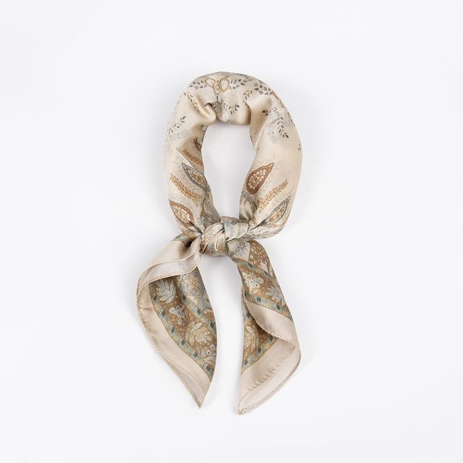 Hovedbilde Lite skjerf beige paisley 70x70 cm - Beige ...