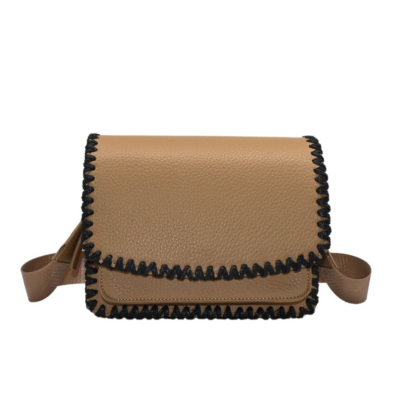CAMILLE clutch med søm - cognac