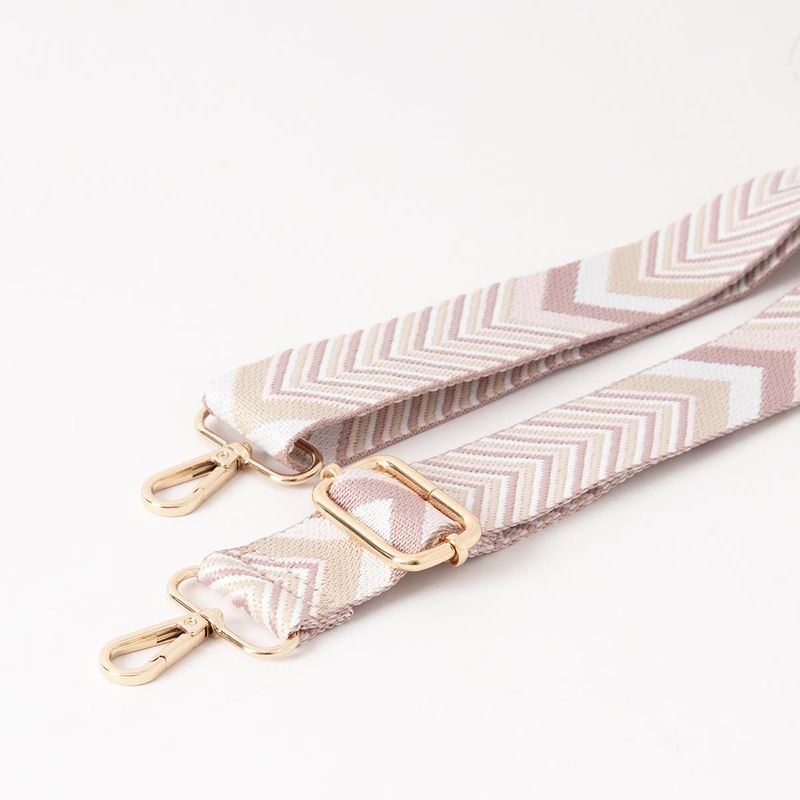 Skulderrem med v-mønster - lys rosa