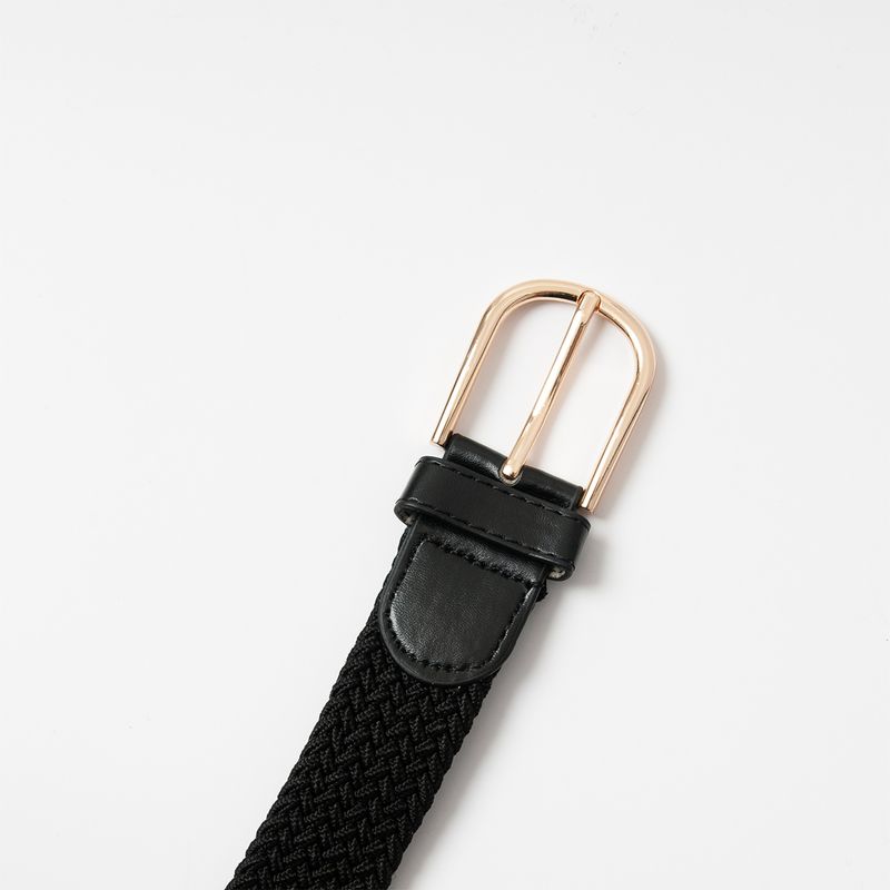 Stickat skärp, guld - svart