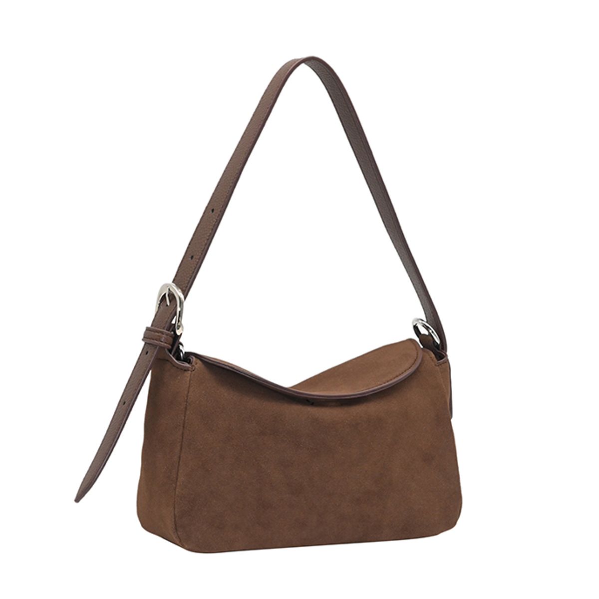 Henny liten bag brun - liten veske i imitert semsket skinn