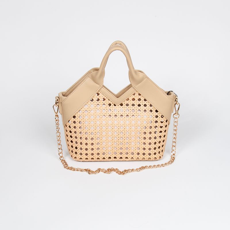 Izra liten shopper - beige - lätt och elegant väska