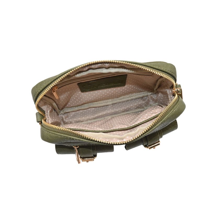 GITTE pocketbag - olivgrön väska i imitationsläder